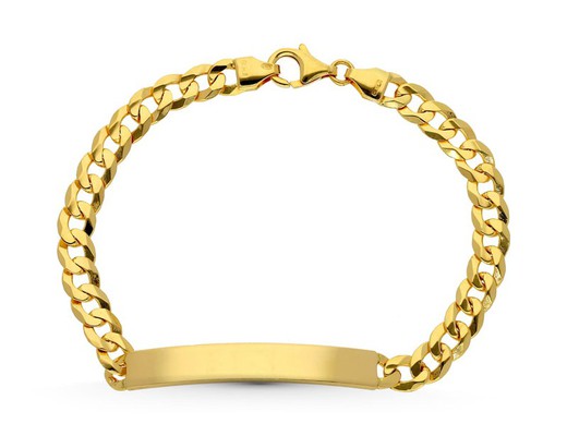 Massives, gebogenes Sklavenarmband aus 18 Karat Gold, 21 cm, 22000006