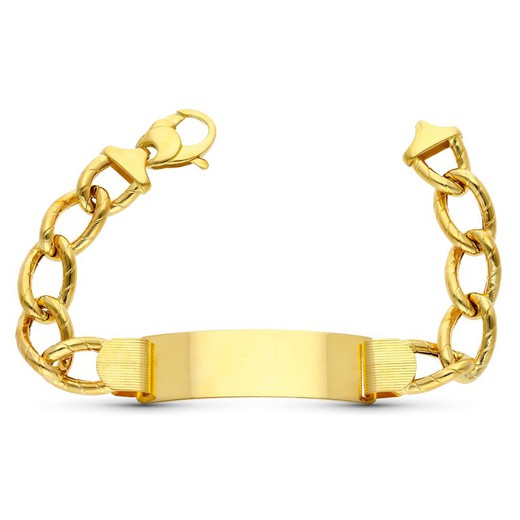 Pulsera Esclava Hueca Oro 18kts 21 cm 24000437