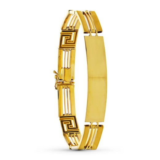 Hohles Sklavenarmband 18kt Gold Bicolor 21,5 cm 07000467