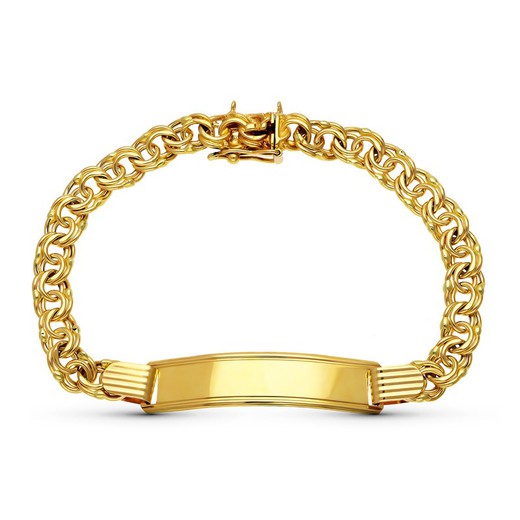 Pulsera Esclava Hungara Hueca Oro 18kts 21,5 cm 20000152