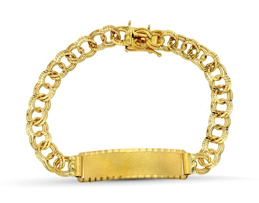 Ungarisches Sklavenarmband aus 18-karätigem Gold, 21 cm, 20000399