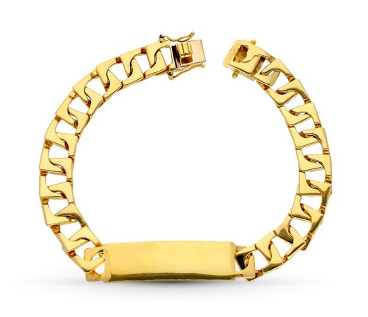 Solid 18 karat guld slavearmbånd 22 cm 24000080