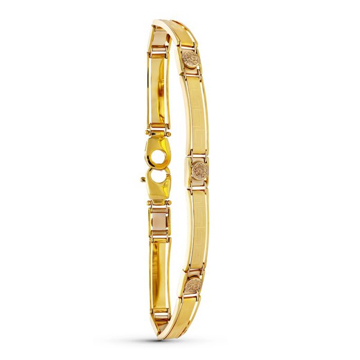 Pulseira Greca 18kt em ouro bicolor 19 cm 07000566