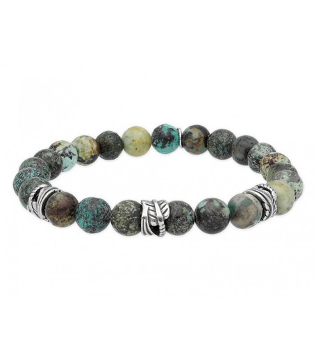 Pulsera Hombre Acero Liska BALI012BR Turquesa Africana