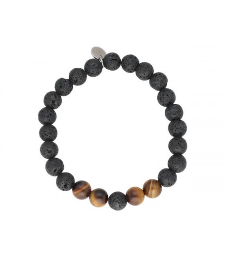 Pulsera Hombre Acero Liska BALI031BR-8LV Piedra Naturales