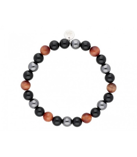 Pulsera Hombre Acero Liska BALI039BR-PT Ojo De Tigre