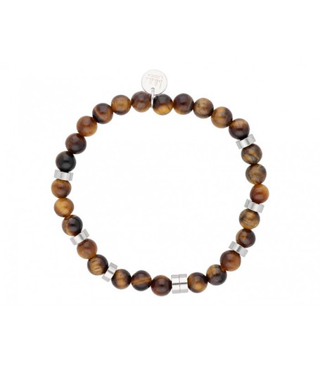 Pulsera Hombre Acero Liska BALI041BR-T Ojo De Tigre