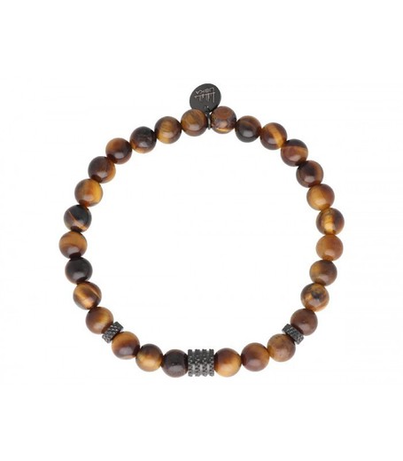 Pulsera Hombre Acero Liska BALI065BR-OT Ojo De Tigre