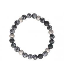 Pulsera Hombre Acero Liska BALI071BR Piedra Naturales