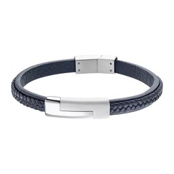 Pulseira masculina estilo Lotus LS1965-2/2 couro azul