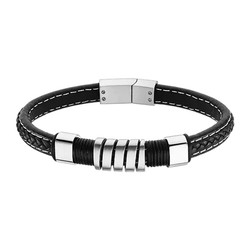 Pulsera Lotus Style Hombre LS2056-2/1 Piel Negro