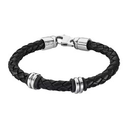 Bracciale da uomo Lotus Style LS2093-2/1 in pelle nera