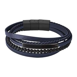 Pulsera Lotus Style Hombre LS2144-2/2 Piel Azul