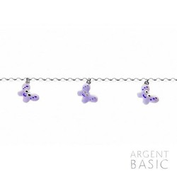 Pulsera Kids Plata Argent Basic 16,5+2cm PURF989 Mariposas