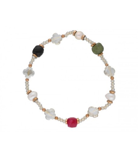 Pulsera Liska Mujer SHA158 Piedras Naturales Ematitas