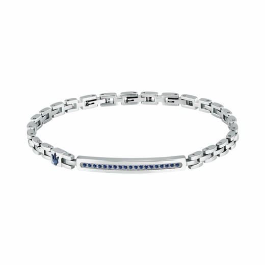 Pulsera Maserati Acero Hombre 18+3,5cm JM424AVD61 Circonitas Azules