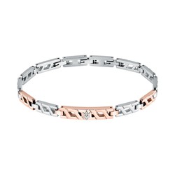 Pulsera Maserati Hombre 18,5+3cm JM124AVD37 Acero Bicolor Rosa