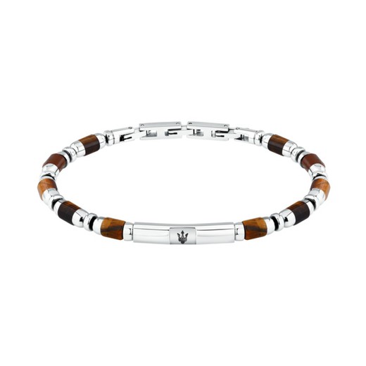 Pulsera Maserati Hombre 19+3cm JM334AVD47 Ojo De Tigre