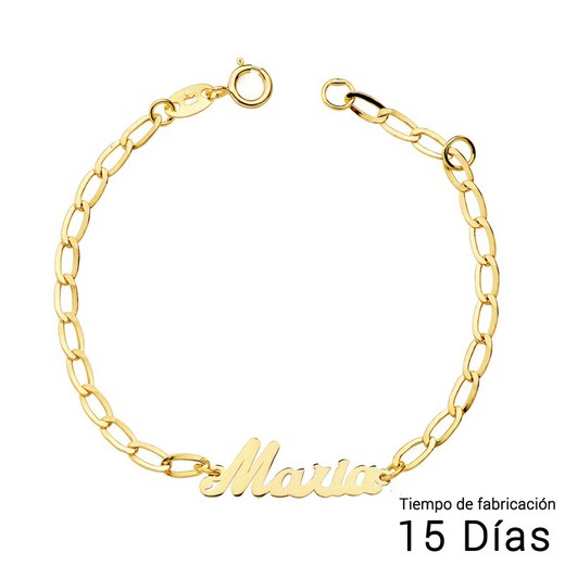 18kts Gold Girl Bracelet Name 13cm 16903