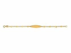 Pulsera Oro 18kts Argyor MRM 14cm (18)44999S23KL01 Placa Oval Con Flores