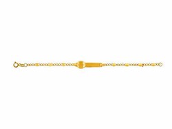 Pulsera Oro 18kts Argyor MRM 14cm (18)44999S23RL11 Placa Con Osito