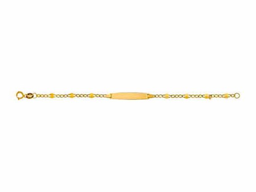 Pulsera Oro 18kts Argyor MRM 14cm (18)44999S23Z Cadena Con Placa