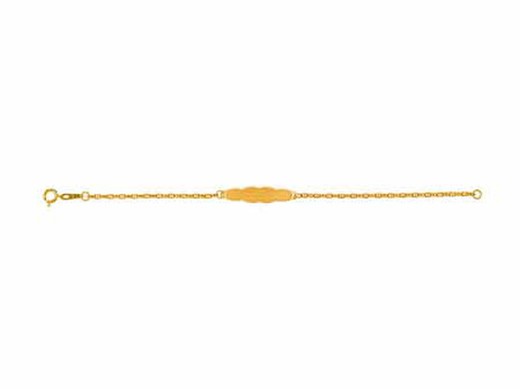 Pulsera Oro 18kts Argyor MRM 14cm (18)48306502 Placa Con Reloj