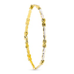 Bracciale in argento bicolore oro 9kt 19 cm 9K120617