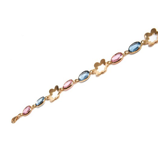 Women Gold Bracelet Color Stones 214-171