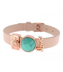 Pulsera Piel Rosa Mujer Liska LMBR22 Alloy Cámara Love