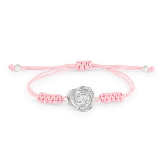 Pulsera Plata Argent Basic 14-22cm PURM027M1 Rosa Macramé Rosa