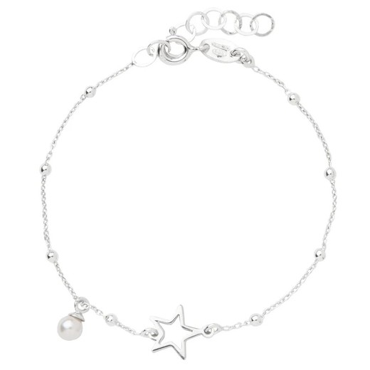 Pulsera Plata Argent Basic 15+2,5cm PURT016 Estrella Perla