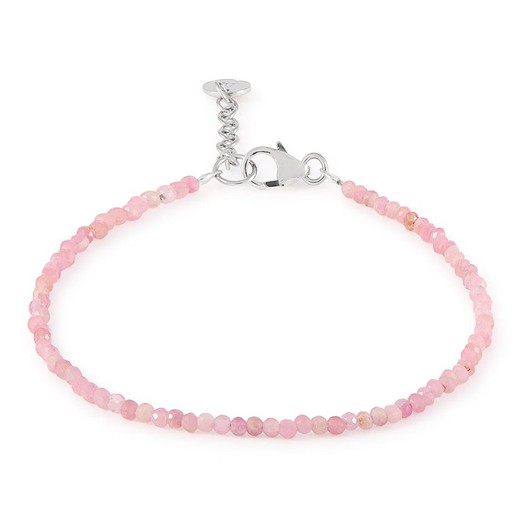 Pulsera Plata Argent Basic 16+2cm PUCD1539R Turmalina Rosa