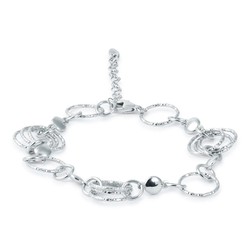 Pulsera Plata Argent Basic 16+3cm PURT041 Anillas