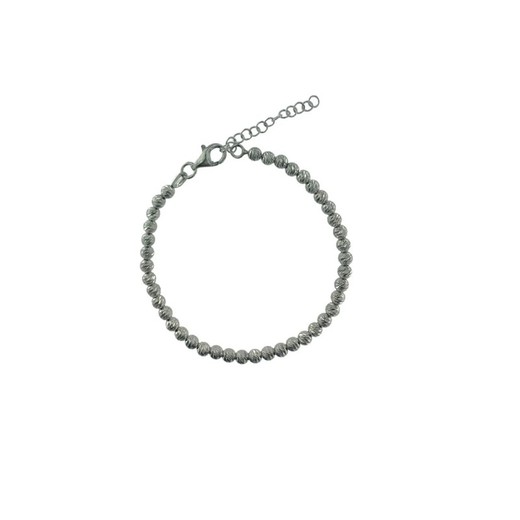 Pulsera Plata Argent Basic 17+3cm PURT033 Bolas Grabadas