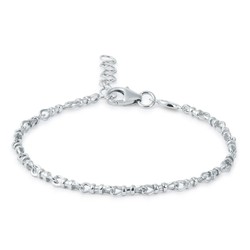 Pulsera Plata Argent Basic 17+3cm PURT047 Mini Eslabones