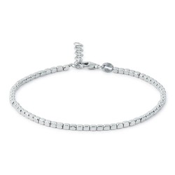 Pulsera Plata Argent Basic 17,5+3cm PURT050 Cubos