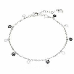 Pulsera Plata Argent Basic 17,5+4cm PUR2037 Cristales Facetados