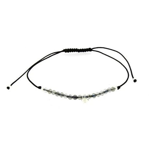 Pulsera Plata Argent Basic 2mm PUCD144 Cuarzo Luna Macramé