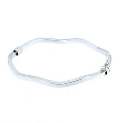 Pulsera Plata Argent Basic 6x5,3cm ESR2LE3 Rigida Ondas