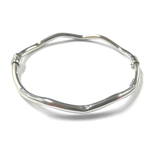 Pulsera Plata Argent Basic 6x5,3cm ESR2LZ3 Rigida Ondulada