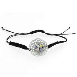 Pulsera Plata Argent Basic PURM020 Macrame Circonitas