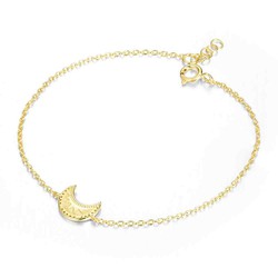 Pulsera Plata Dorada 17,50+1,50cm PU00141DO Luna