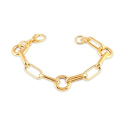 Pulsera Plata Dorada Sovrani 22,5cm AVP157 Cadena Eslabones