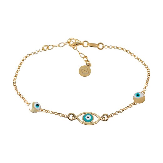 Pulsera Plata Dorada Sovrani AVP249 Ojo De La Suerte