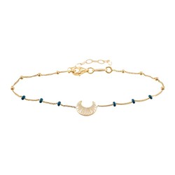 Pulsera Plata Dorada Sovrani AVP320 Luna Bolas Esmaltadas