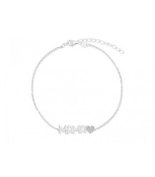 Pulsera Plata Liska Mujer MAMA01BR Mamá Corazón