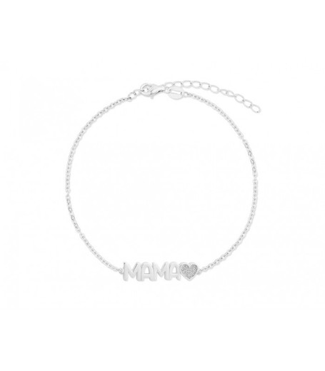 Pulsera Plata Liska Mujer MAMA01BR Mamá Corazón