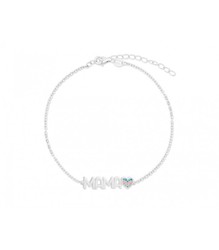 Pulsera Plata Liska Mujer MAMA02BR Mamá Corazón