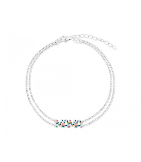 Pulsera Plata Liska Mujer MAMA03BR-M Mamá